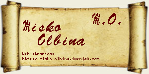 Miško Olbina vizit kartica